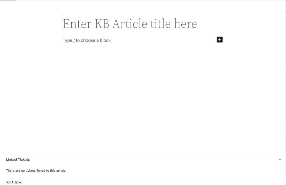 add new knowledge base article