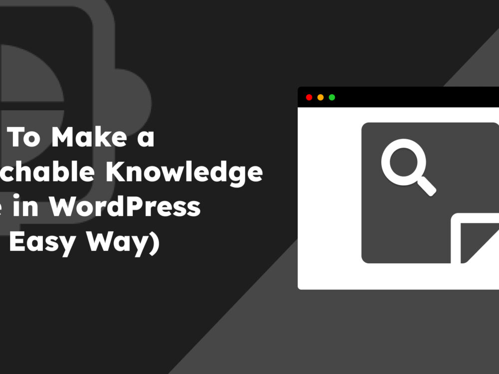 Searchable Knowledge Base in WordPress